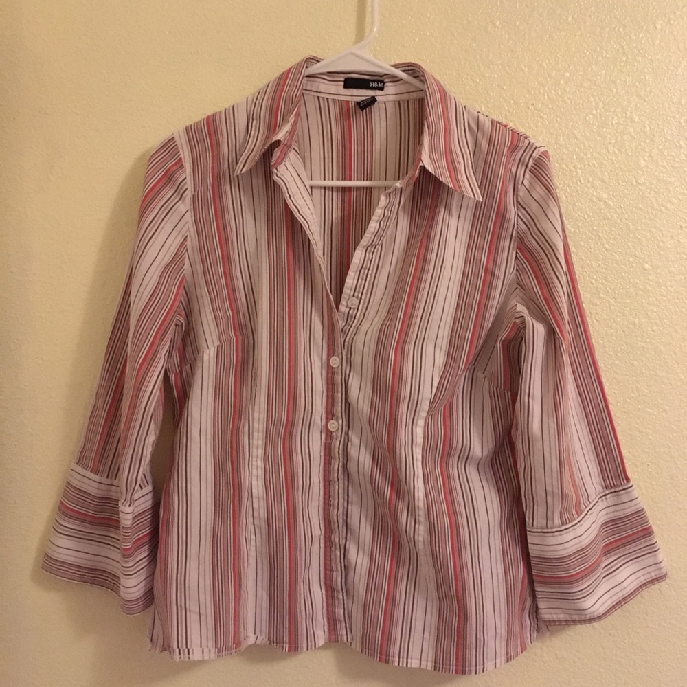 Button-up Striped Shirt